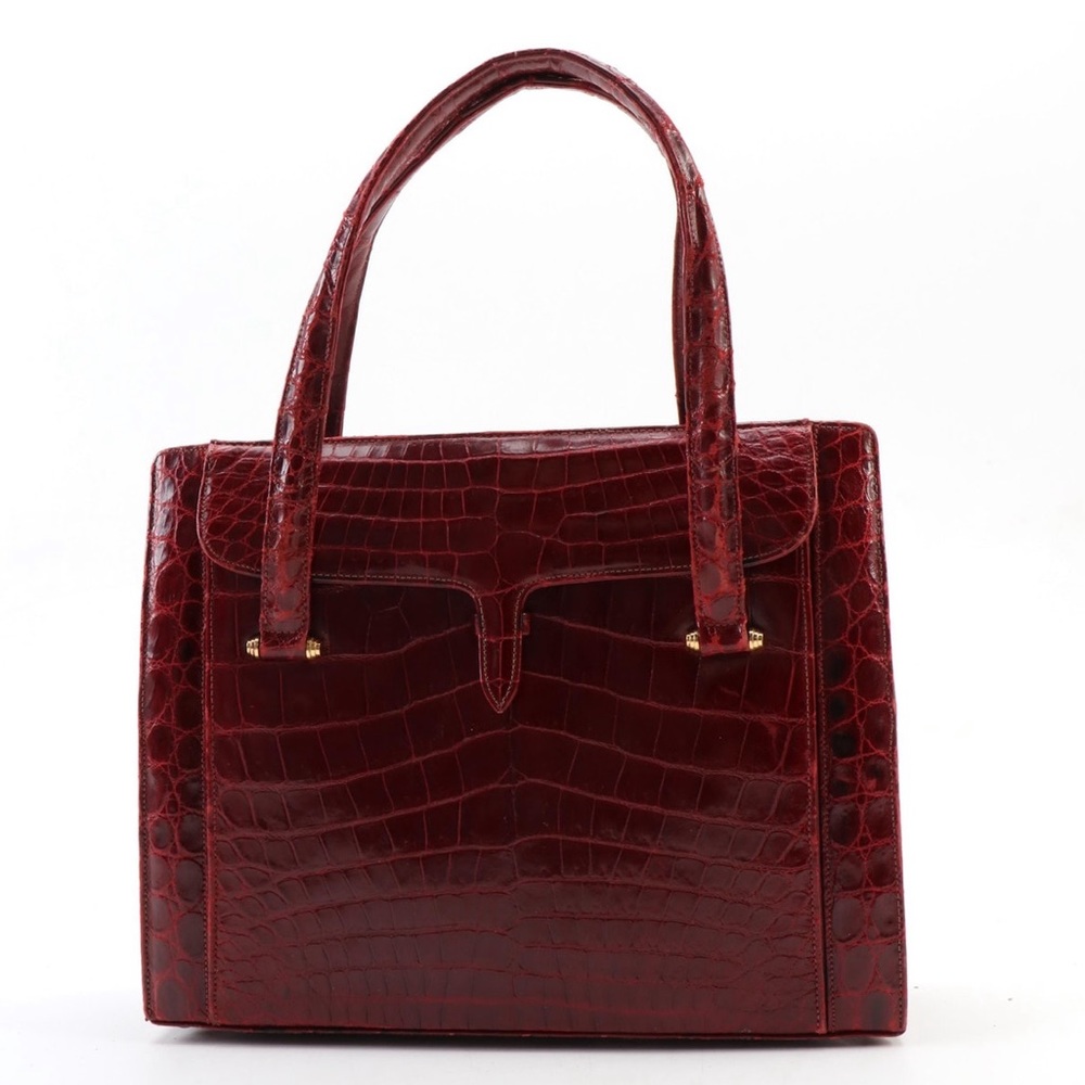Lucille de Paris Crocodile Skin Vintage Handbag